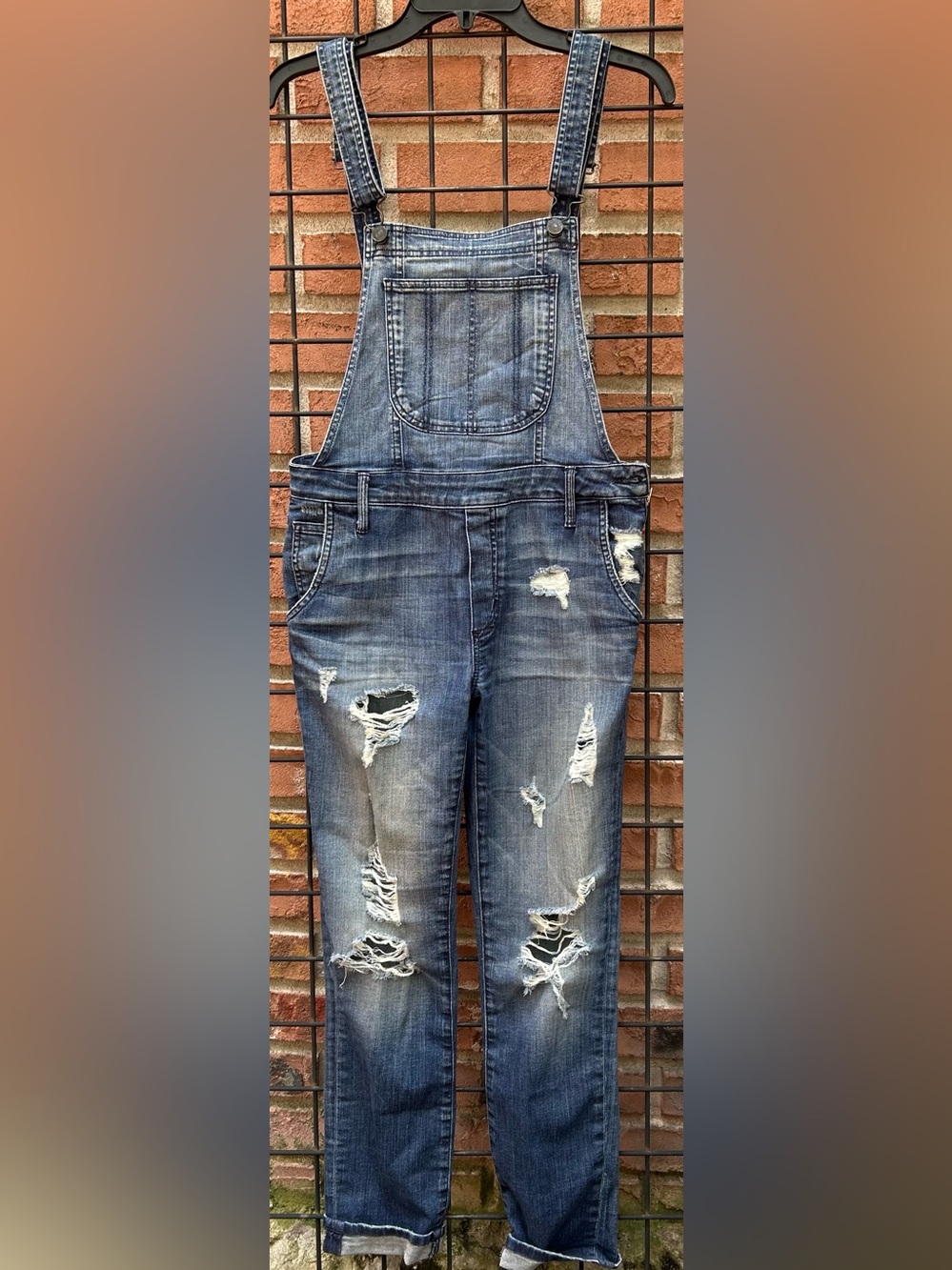 Black Orchid Denim Distressed Blue Women's Overalls